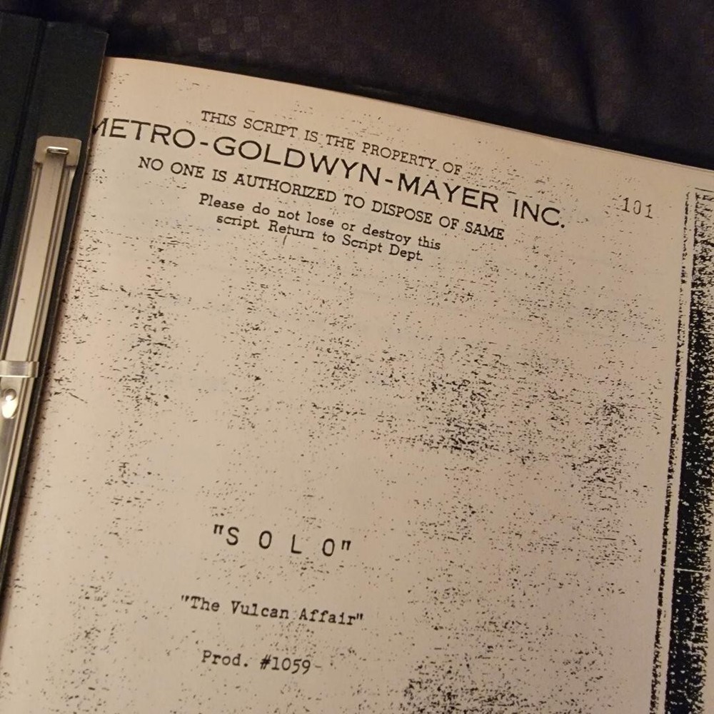The Man From Uncle Solo Pilot Script REPRO
