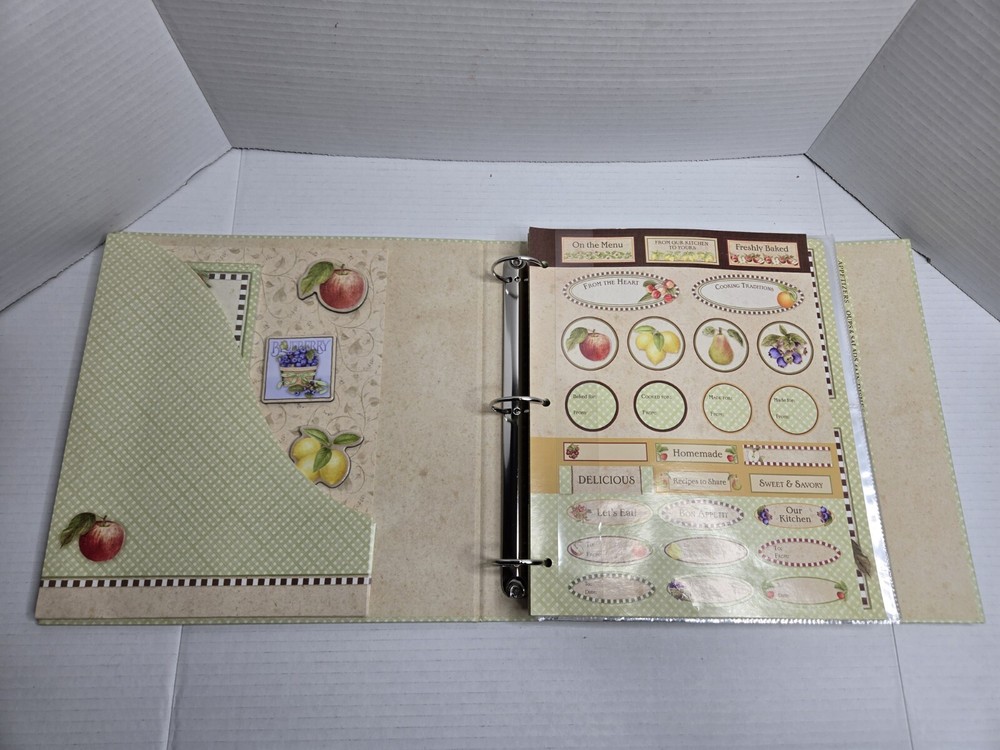 Recipe Keeper Organizer Folder Recipe Cards Stickers Printable Page Protector