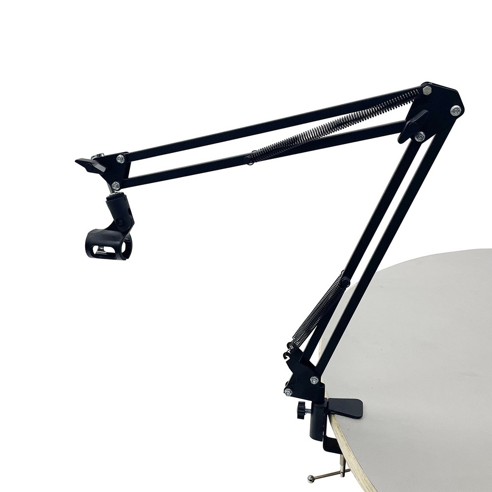 Microphone Stand Suspension Arm Mounting Bracket Black for Studio Broadcast