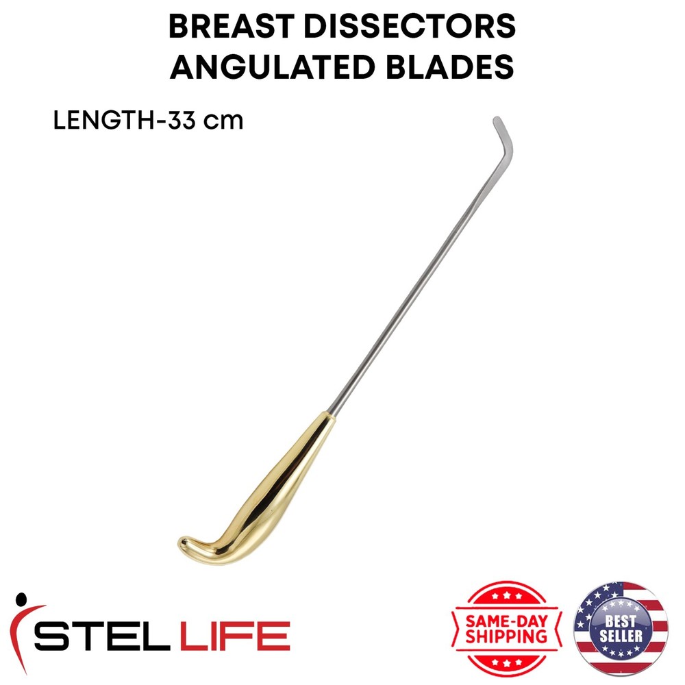 Breasts Dissectors Angulated Blade 33 cm Plastic Surgery Instruments