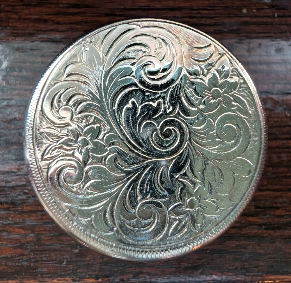 18K Gold over Sterling Silver Pillbox Victorian Image
