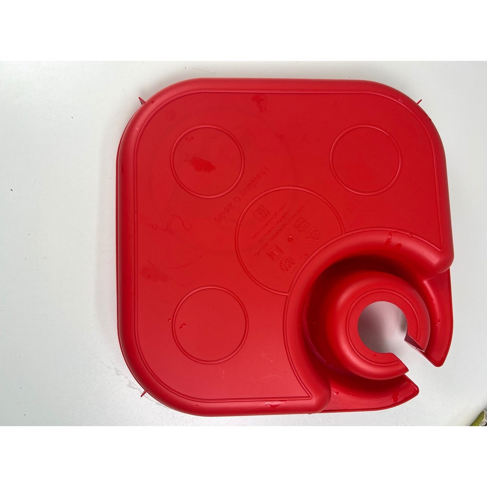 Buccees Red Snack Tray Cup Holder Beaver Logo