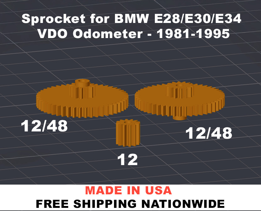 Sprocket Kit BMW E23/E28/E30/E34 Odometer - 1981-1994 BMW VDO 3D Printed Gear