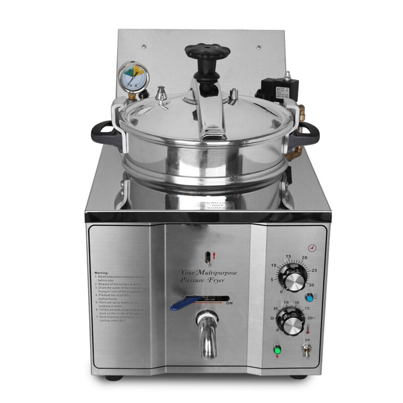 PreAsion 16L High Pressure Fried Chicken Machine 110V Chicken Pressure Fryer Cou