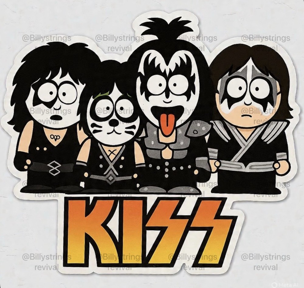 🎸KISS “South Park” Sticker 🤘🏼