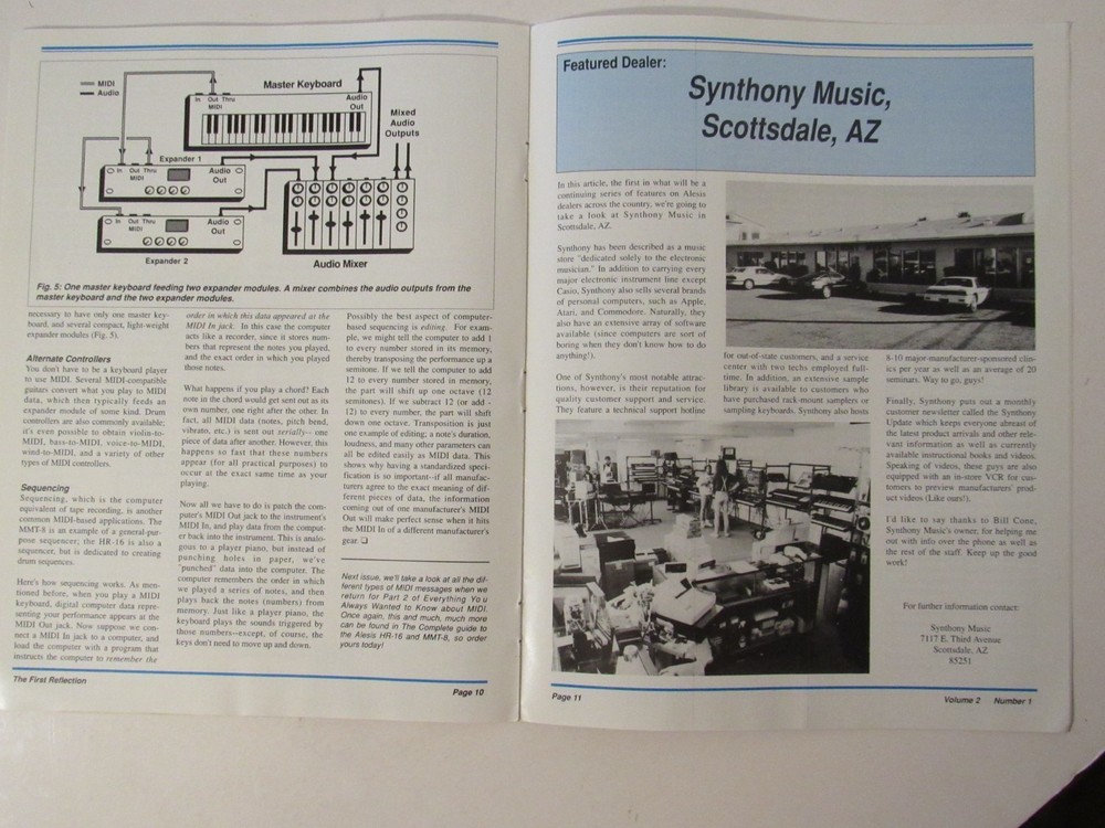 ALESIS First Reflection - Spring 1989 Vol 2, No 1 Studio Electronics Newsletter