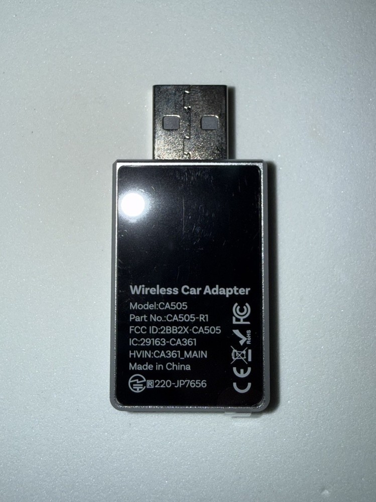 NEW CA505 Wireless Car Adapter CarPlay Android Auto Plug & Play USB WiFi