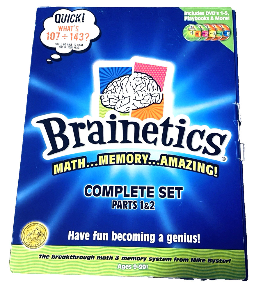 NEW SEALED Brainetics Math Memory and Learning Complete Set Parts 1 & 2 RET $149