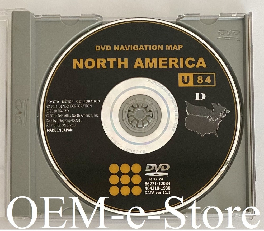 2009-2011 Toyota Corolla Matrix RAV4 DVD U.S CAN Map For Navigation Model E7019
