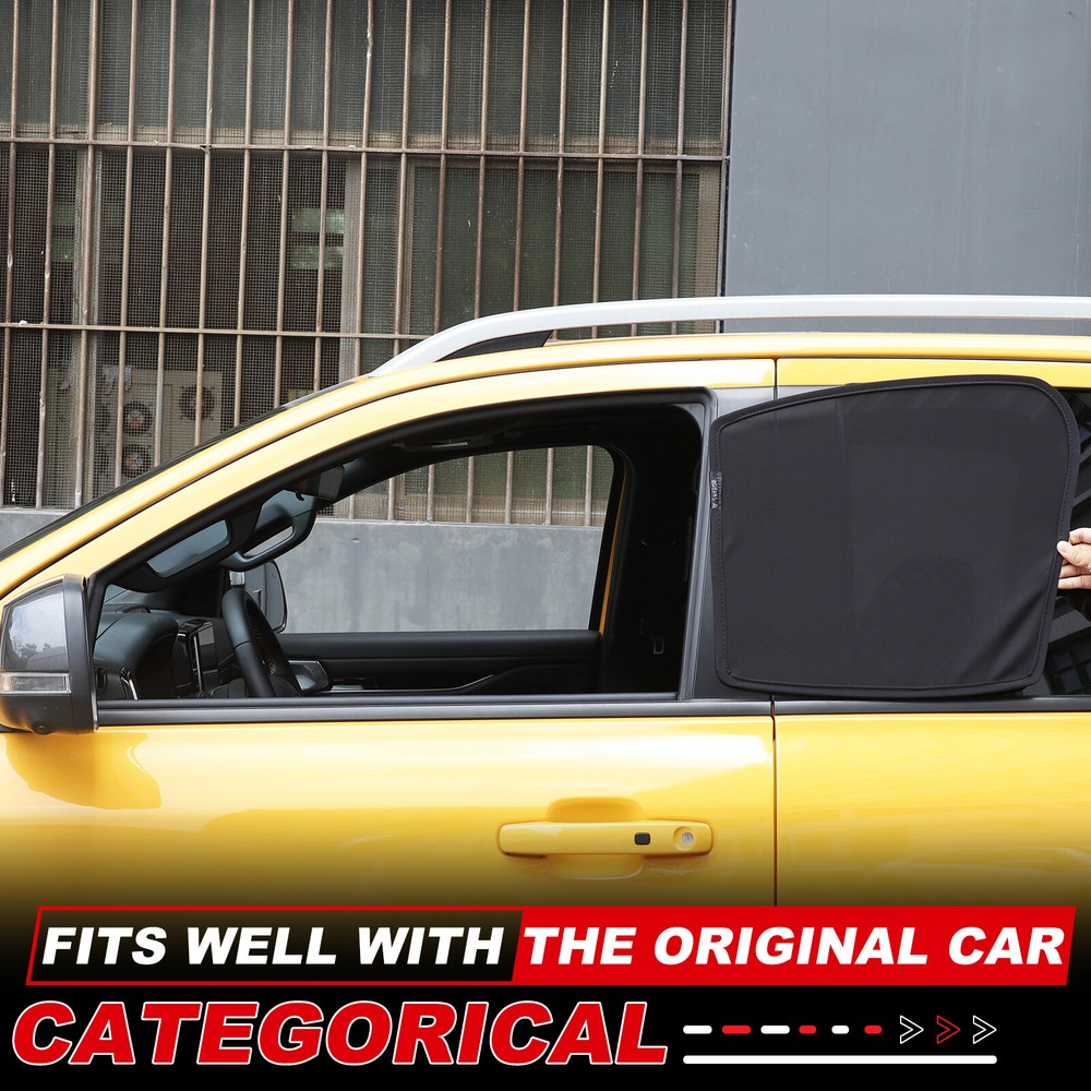 Black Front Window Screen Sun Shade Mesh For Ford Ranger 2023+