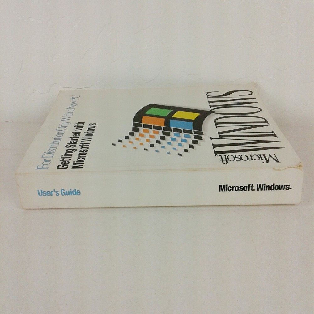 Getting Started with Microsoft Windows 3.1 User's Guide 1992 Genuine OEM Book