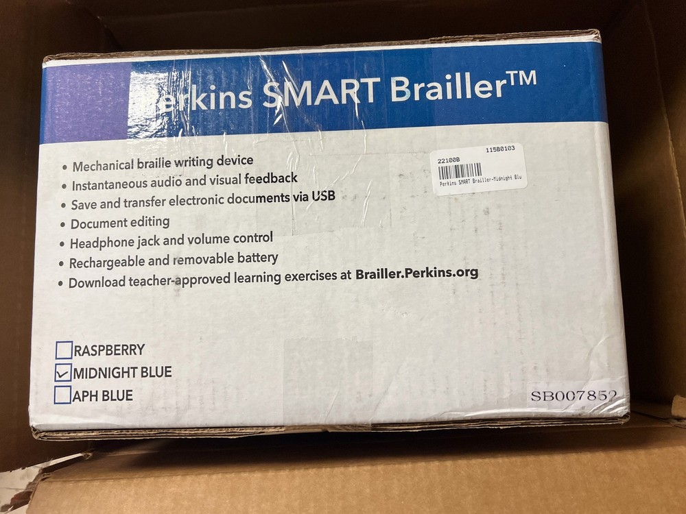 NEW! Perkins Smart Brailler - Midnight Blue