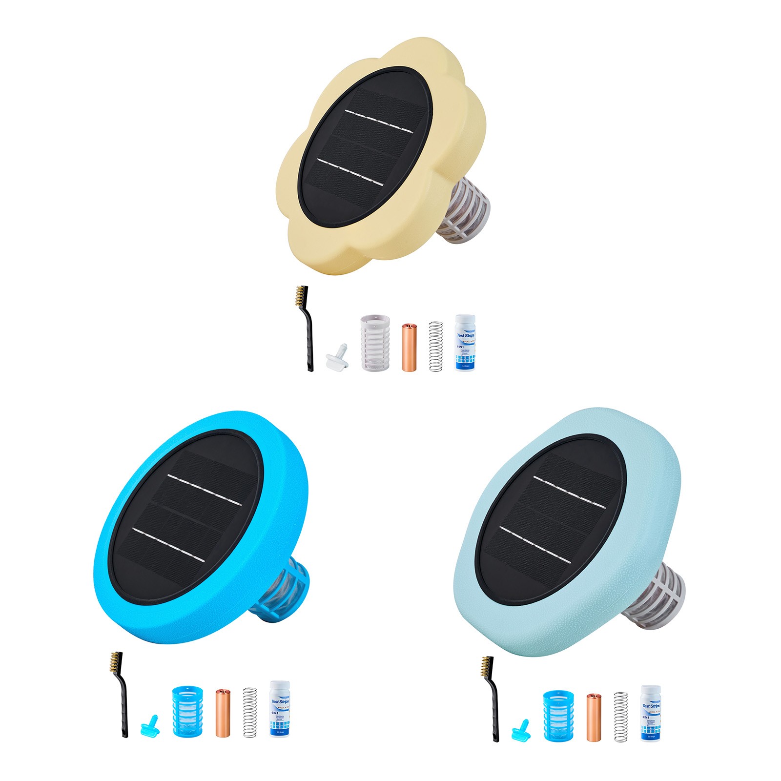 Uimoso Solar Pool Ionizer Petal/Hexagon/Round Design Pools Up to 35000/45000 Gal