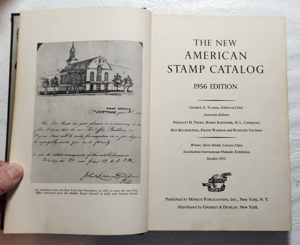 Minkus New 1956  American Stamp Catalog Book- hardcover - 2nd edition
