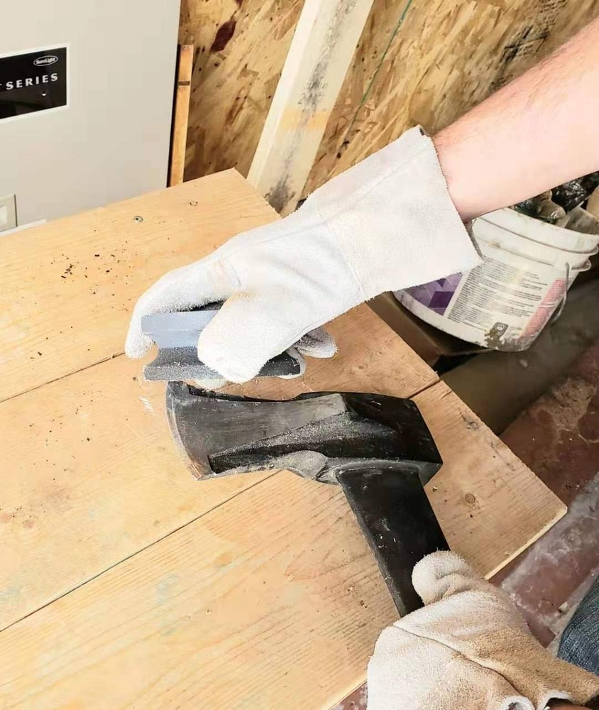 4" Dual Grit Axe/Hatchet Silicon Carbide Sharpener Multipurpose Sharpening St...