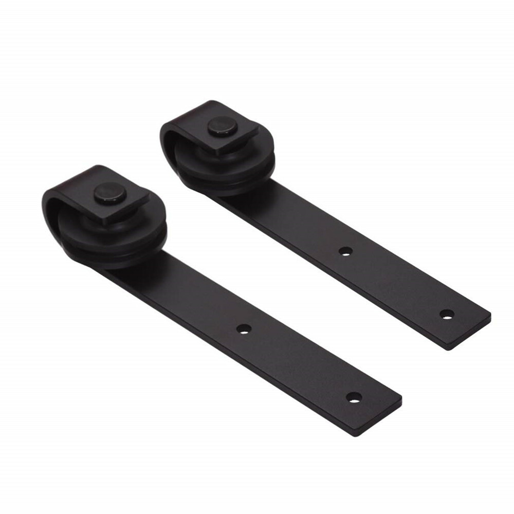 5-12FT Ceiling Bracket Mount Sliding Barn Door Hardware for Single/ Double Door