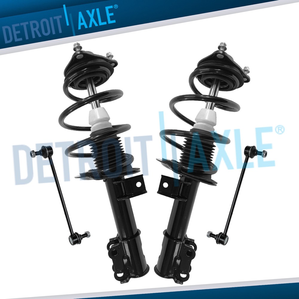 Front Struts w/ Coil Spring Sway Bars for 2012 - 2014 Hyundai Sonata Kia Optima
