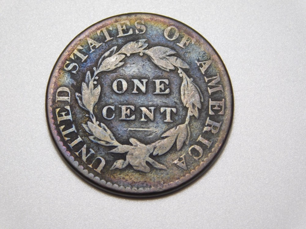 OLD US COPPER COINS 1822 CORONET HEAD LARGE CENT