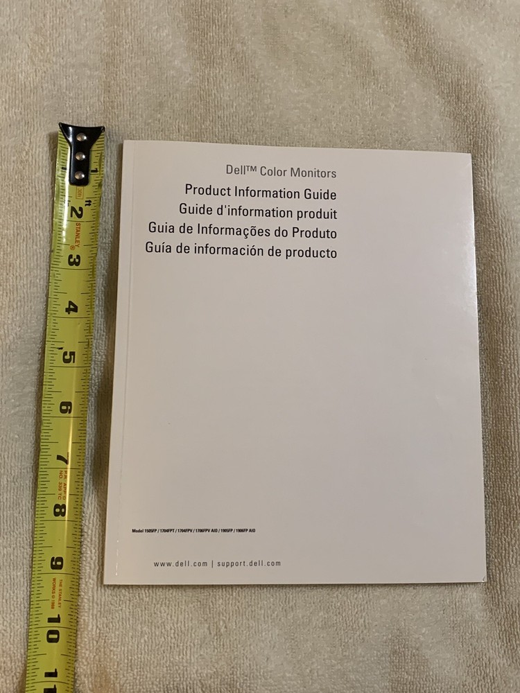 DELL COLOR MONITORS PRODUCT INFORMATION GUIDE 84-page soft cover NICE