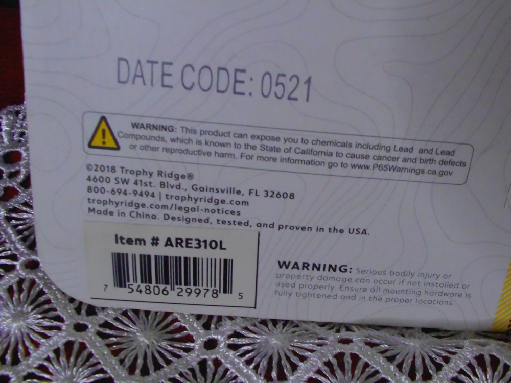 Trophy Ridge Sync LH Black Arrow Rest ARE310L