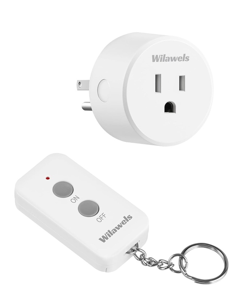2 Pack Remote Control Outlet Plug with 100ft RF Range, 15A, Battery Included