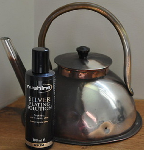 NUSHINE SILVER PLATING SOLUTION 50MLS - PLATE YOUR COASTERS WITH REAL SILVER