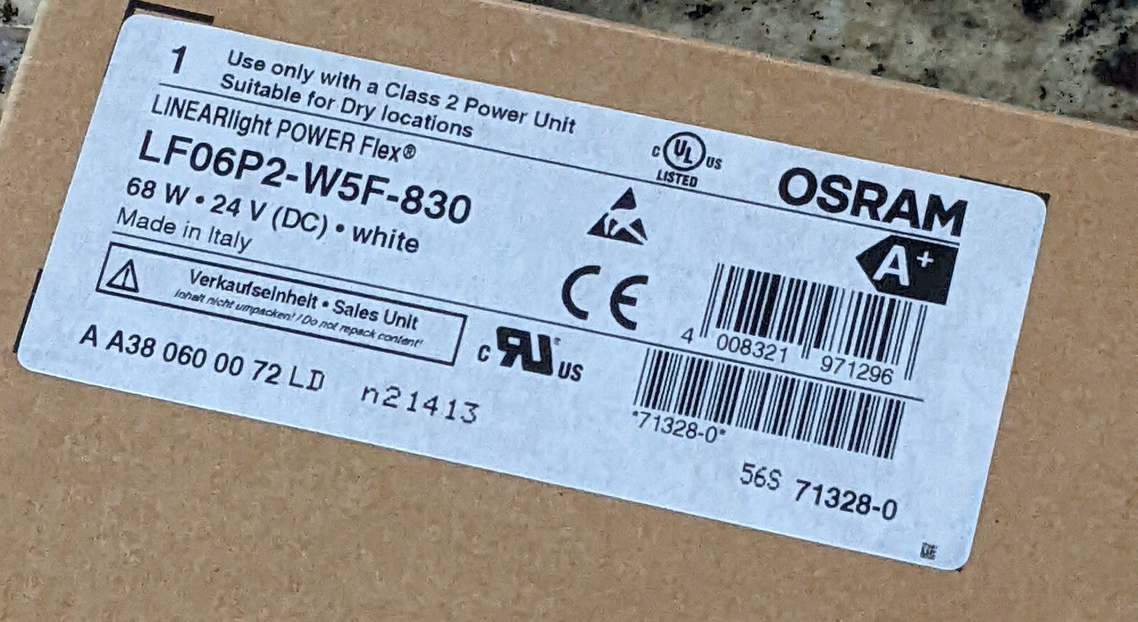 Osram LF06P2-W5F-830 LINEARlight POWER 3000K Flexible LED Light Strip 9'