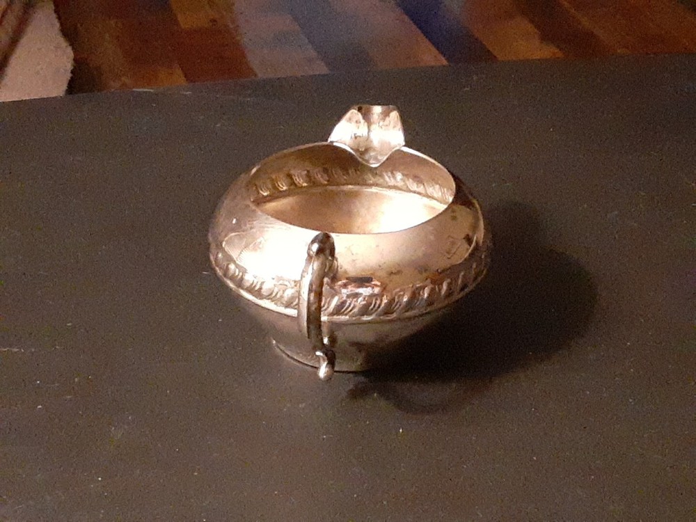 Vintage Sheffield Crown & Shield Marked Silver On Copper Creamer