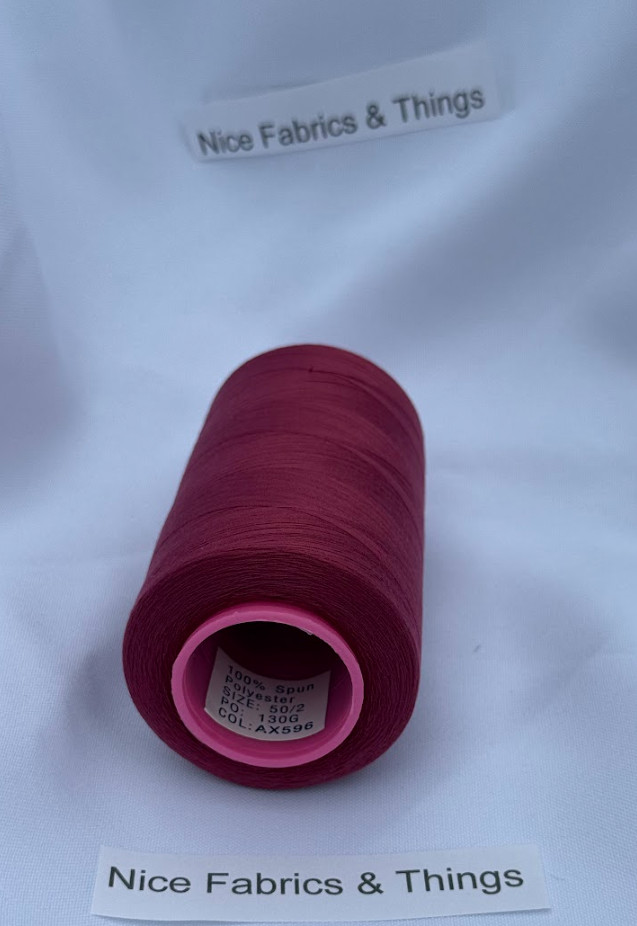 50 Spools - Red AX596 Multi Purpose Sewing Thread