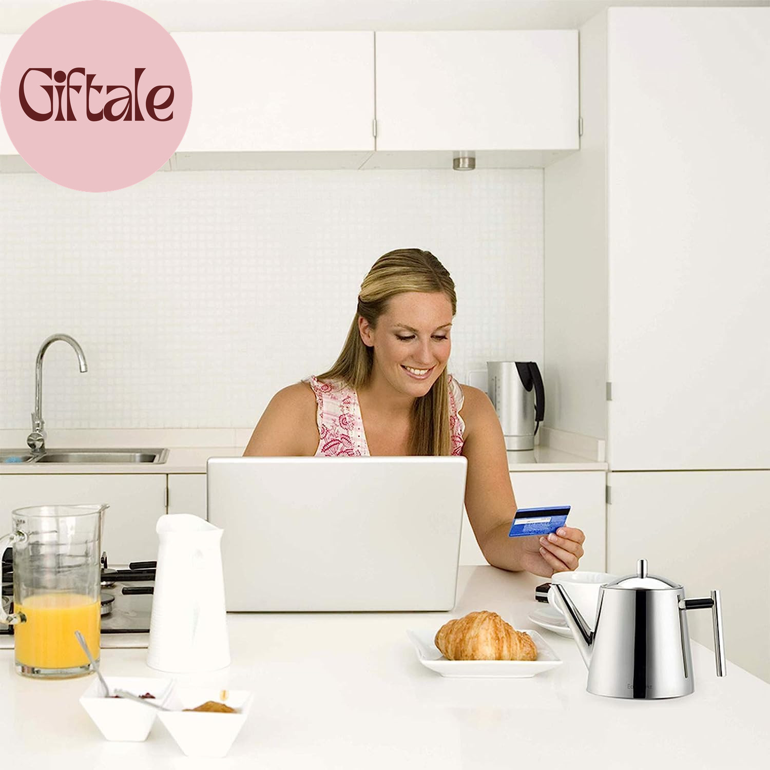 Stainless Steel Teapot with Removeable Infuser 27 Oz Stovetop Tea Maker for Frui