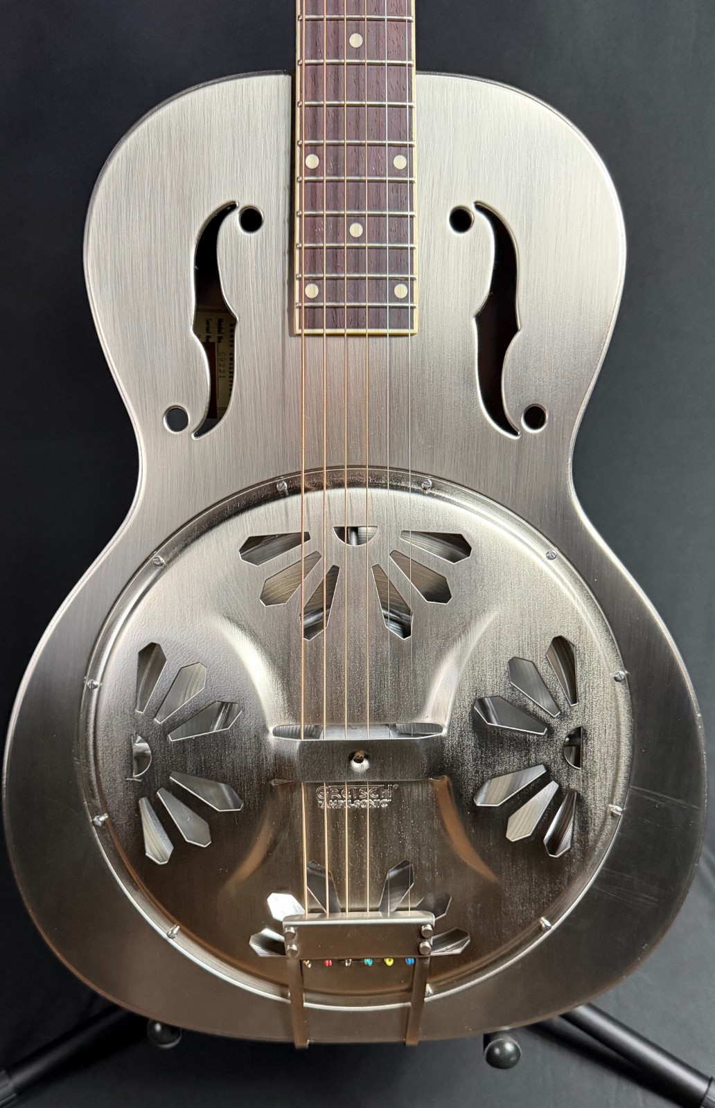 Gretsch G9221 Bobtail Steel Body Round Neck Resonator Guitar w Fishman Nashville