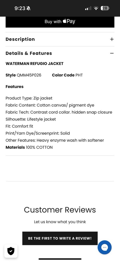 Quiksilver Waterman “Refugio” Brown Jacket