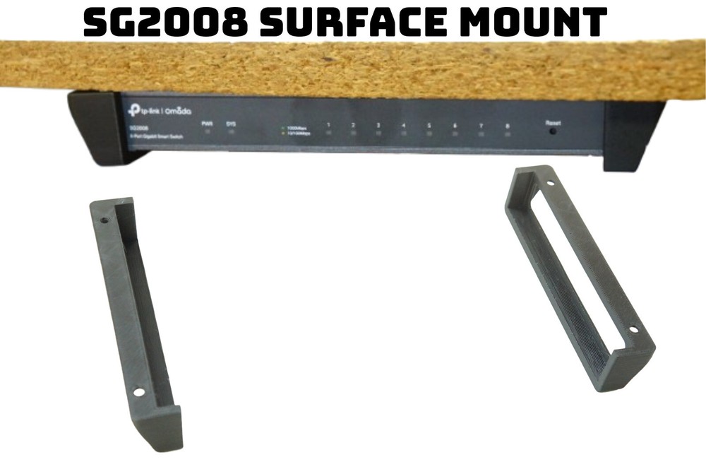 Wall Mount Under Desk Bracket for TP-Link Omada SG2008 8-port Switch