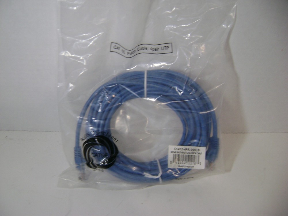 Cat 5E Patch Cable 4 PAIR UTP  ECAT5-4PR-25BLB 25 Ft