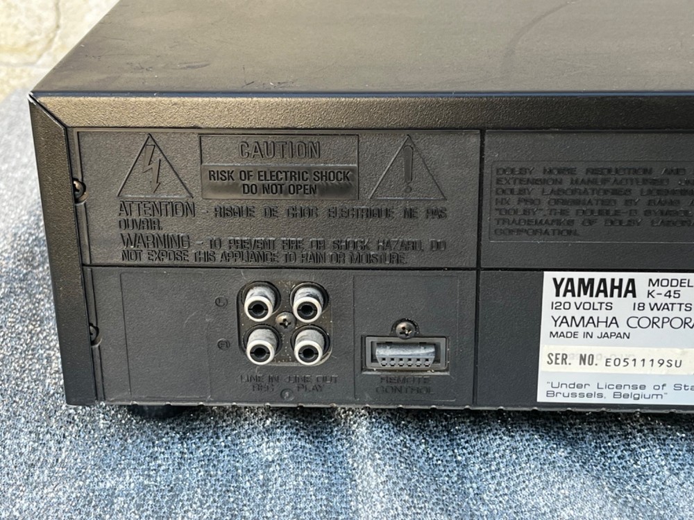 Working YAMAHA K-45 Stereo Dual Cassette Recorder Deck