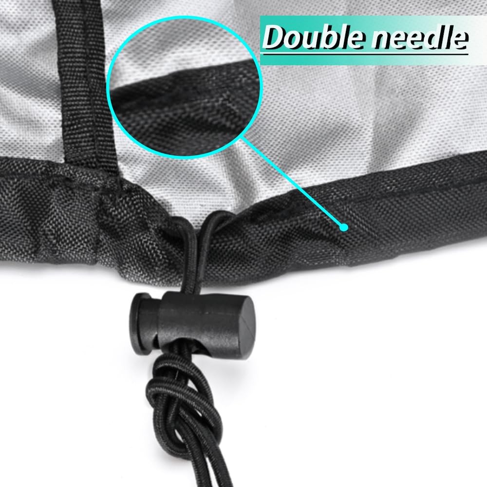 55 Gallon Drum Cover - Stretchable Adjustable Drum Cover with Drawstring, Oxf...