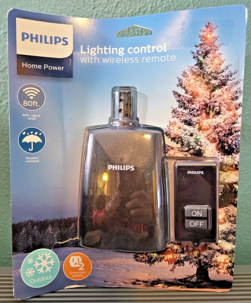 Philips Outdoor Lighting Control Bundle w Remote + (2) 25ft Extension Cords