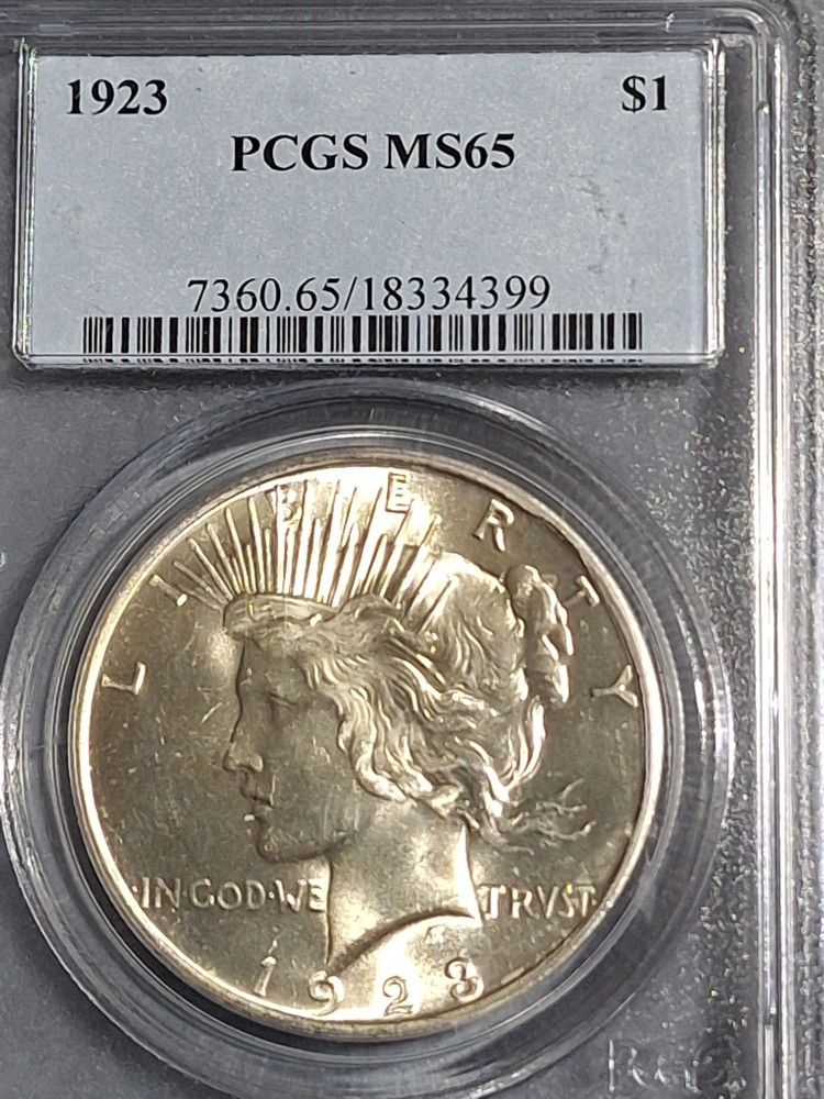 1923 Peace Silver Dollar PCGS MS 65