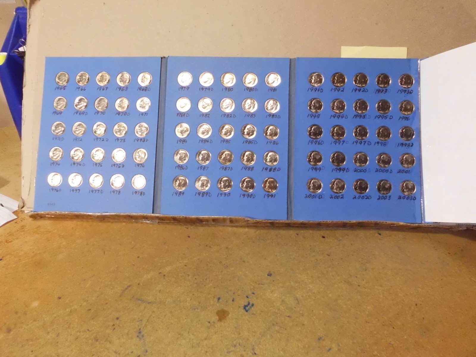 ROOSEVELT DIME COMPLETE 1965 - 2003 P&D SET (ALL UNC. COINS) #TOV429