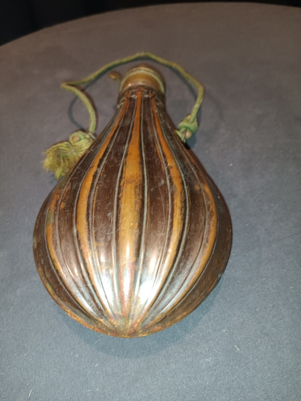 ANTIQUE CIVIL WAR Era Copper Brass BLACK POWDER FLASK