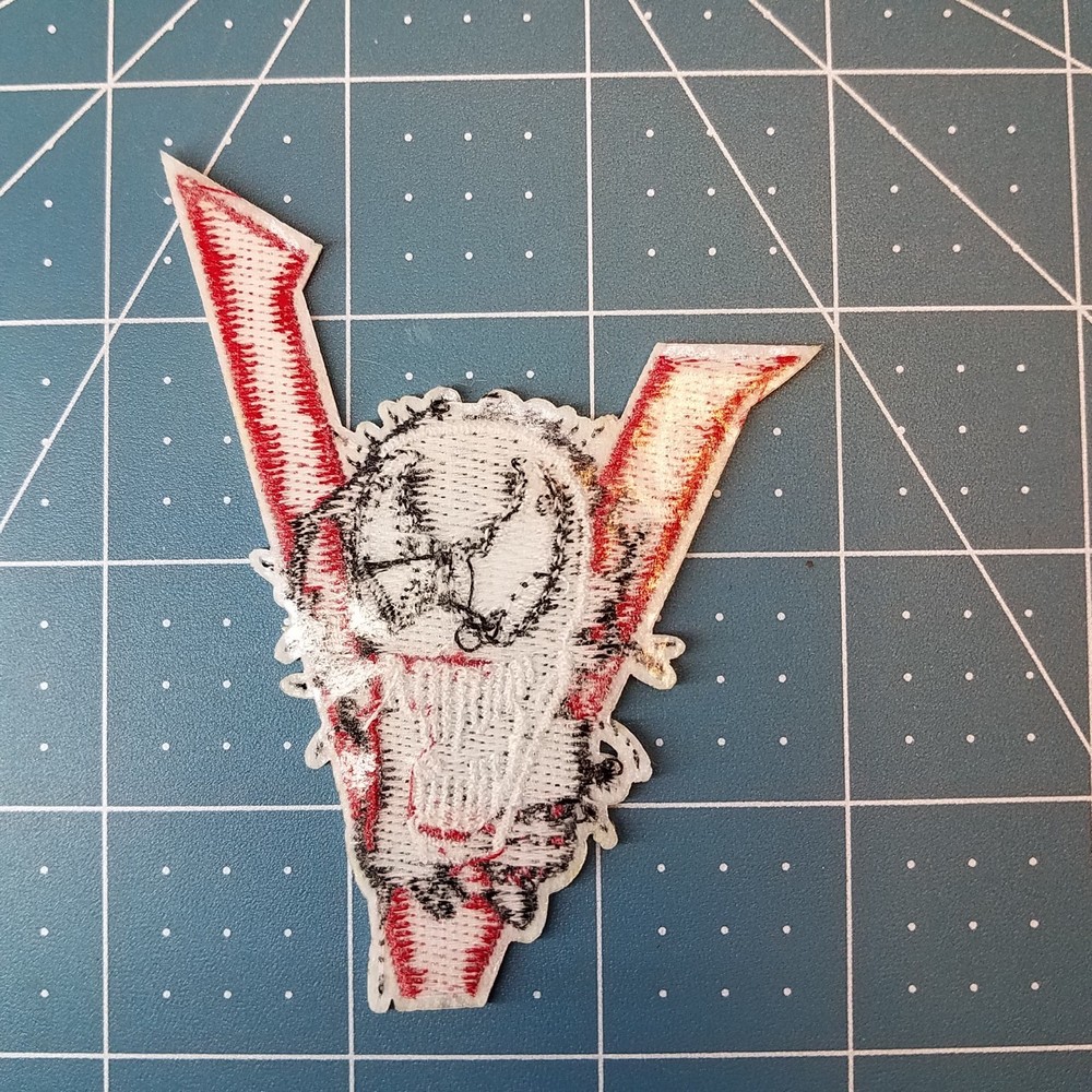 Spider-man Venom V Logo Patch 3 1/2 inches tall