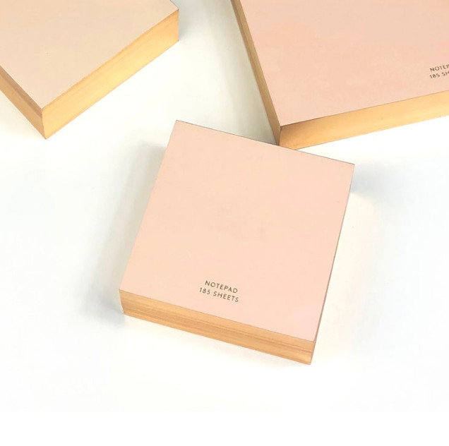 Wms&Co. BLUSH block notepad w/ Gold Edging