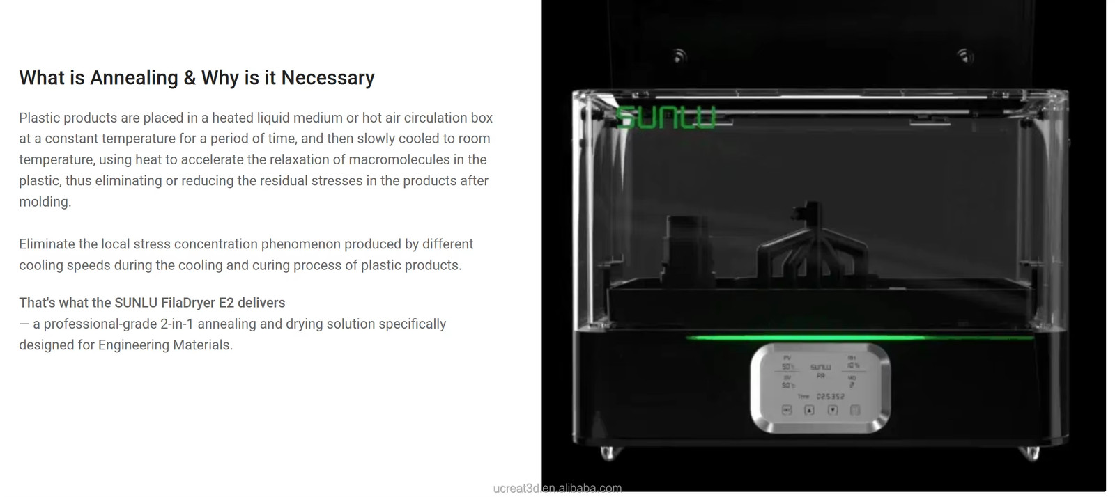 SUNLU FilaDryer E2 up to 110℃ Professional Drying Engineering Filament Dryer