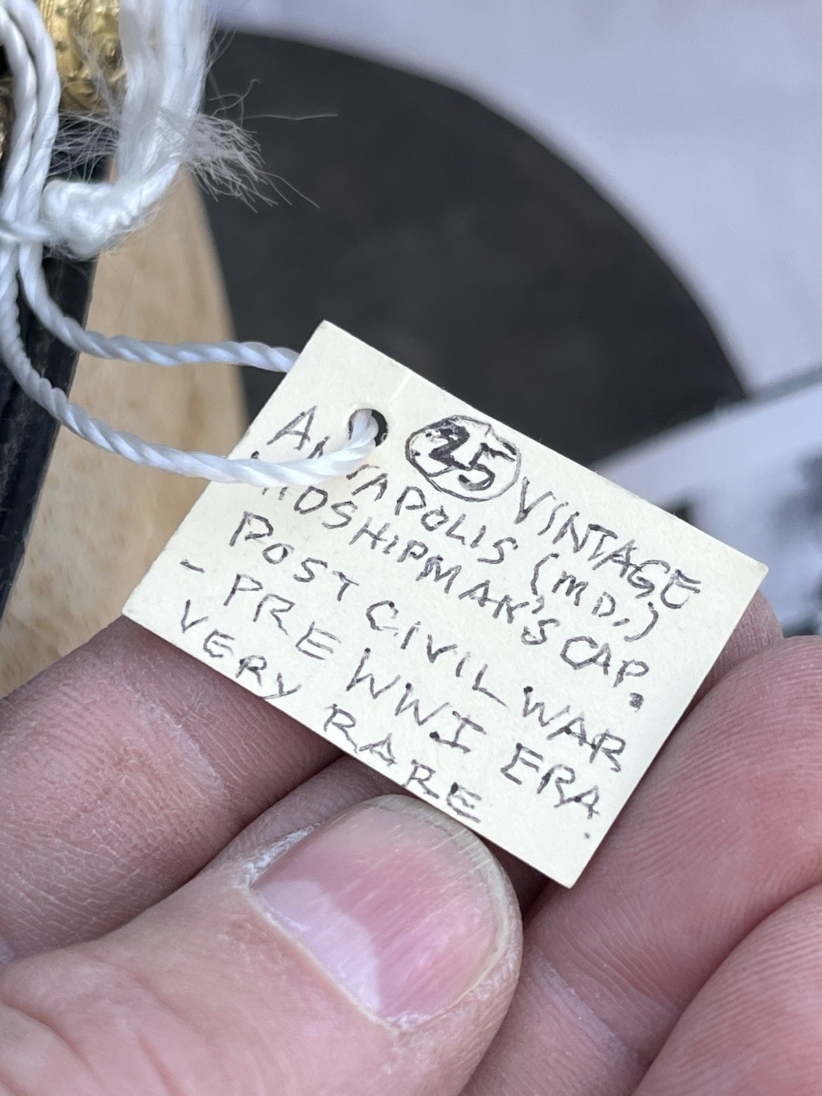 Original Rare Civil War US navy Kepi ANNAPOLIS MIDSHIPMAN'S Cap Hat Size Small