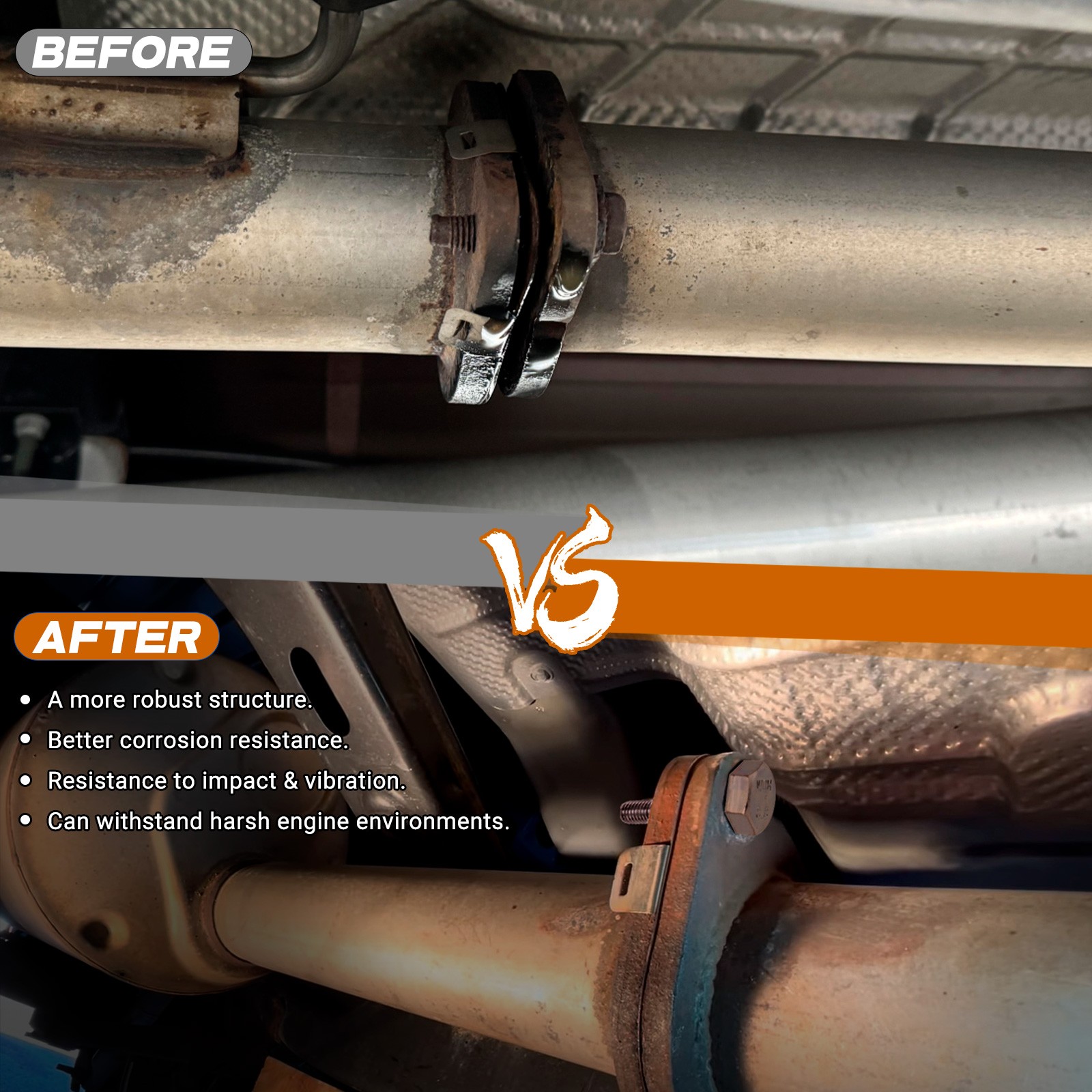 4 Pack Exhaust Manifold Flange Bolts & Nuts For Jeep Wrangler Dodge Durango Ram