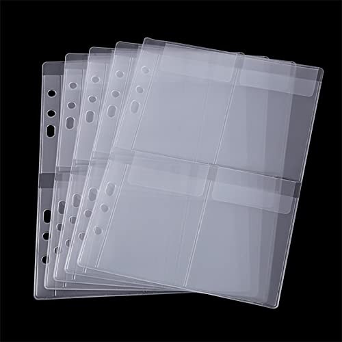 10 Sheet Binder Pockets Inserts with 10pcs Four Grids Page Protectors Pockets