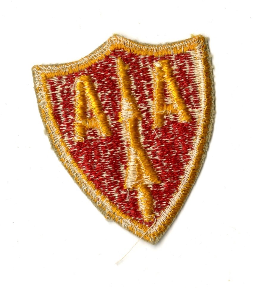 Antiaircraft Command 2nd Design White Back Patch Cut Edge Vintage