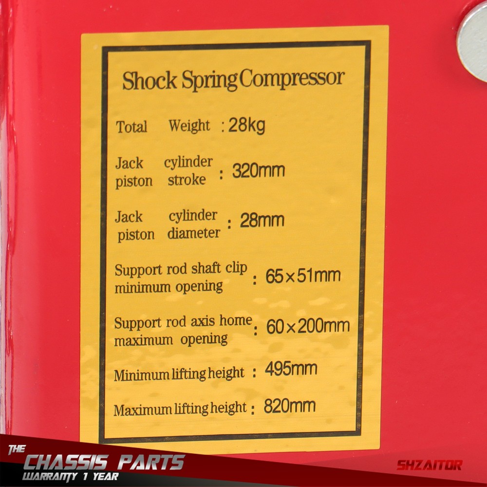 4.5Ton Coil Spring Compressor Auto Strut Hydraulic Compressor Removing Tool Red