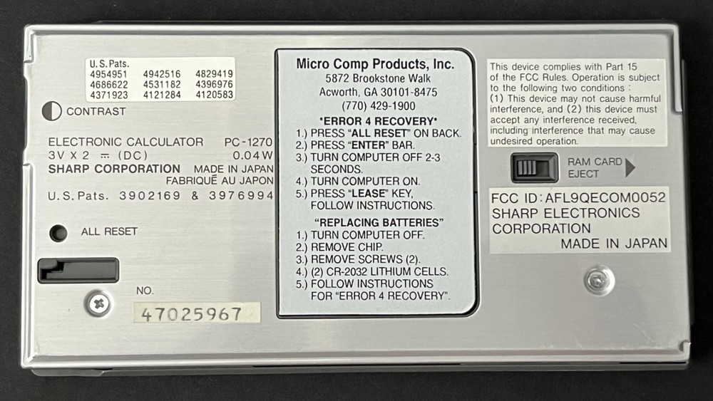 Ford Motor Credit Pocket Computer by Sharp Electronics Corporation - Untested