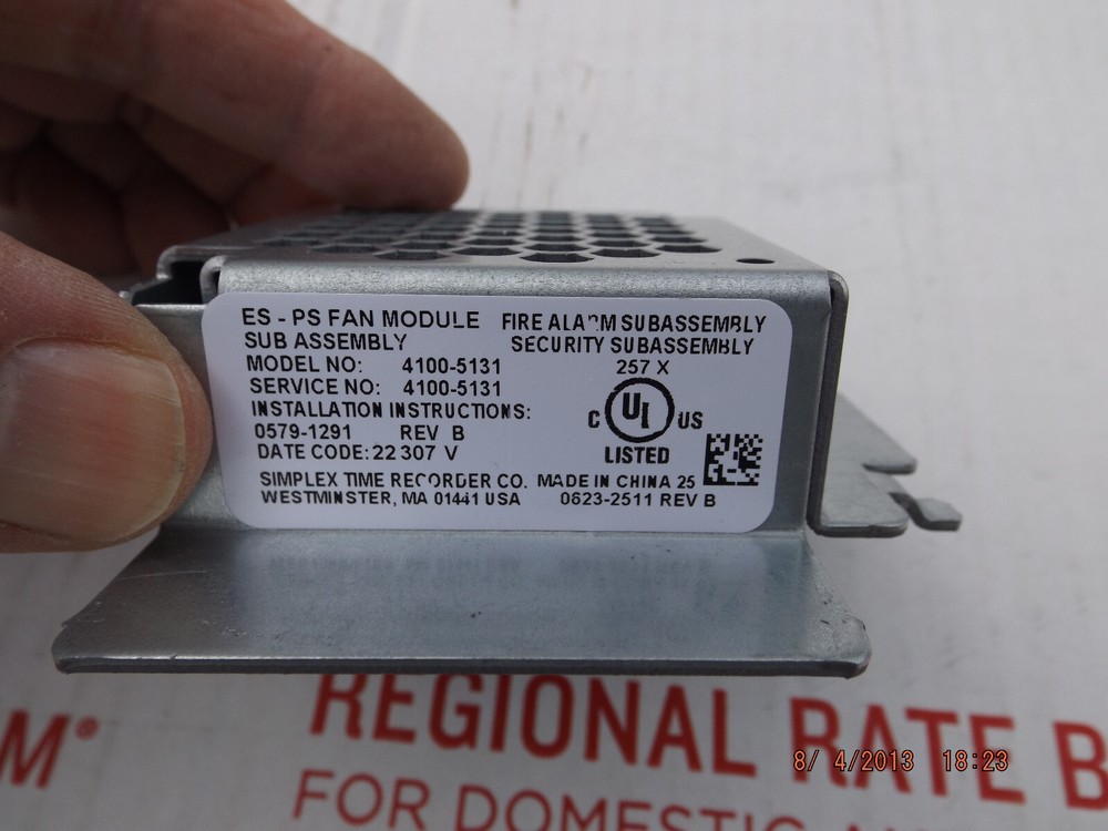 (1) **New** 4100-5131 Simplex Es-ps Fan Module